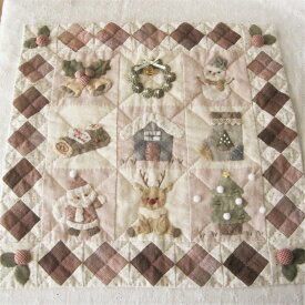 クリスマスタペストリーキット クリスマスモチーフのタペストリーキット タペストリーキット アップリケタペストリーキット パッチワークキット kit02