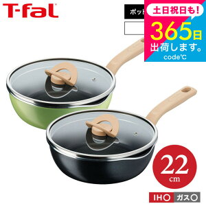 (土・日発送可) ティファール T-fal 深型フライパン ポット&パン・イン・ワン マルチパン 22cm 2個セット IH ガス火 対応 / フライパン 鍋 中華鍋 ガラスぶた 蓋つき 蓋付き ふた付き t-fal T-FAL