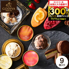 お歳暮 冬ギフト GODIVA ゴディバ アイス バラエティーコレクション 9個入 アイス クリーム ゴディバ 内祝い お菓子ギフトセット ひんやりスイーツ メーカー直送 出産内祝い 結婚内祝い 結婚祝い 誕生日プレゼント 高級 贈答品 JGS 送料無料 七五三内祝い