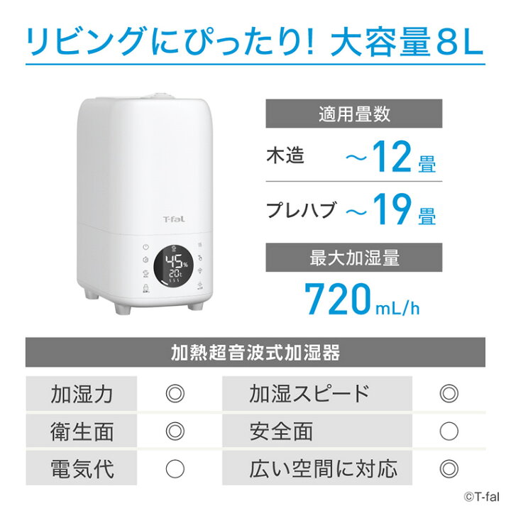 楽天市場】ティファール T-fal 加熱超音波式加湿器 スチーム アンド 