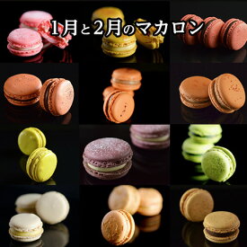 ◎楽天マラソン後半戦・特別価格＆ポイント3倍・1/16まで【1月と2月のマカロン（12種12個）】クール便 ギフト対応・熨斗可 バレンタインデー 誕生日 内祝 おしゃれ スイーツ ※送料別 ※沖縄・離島発送不可