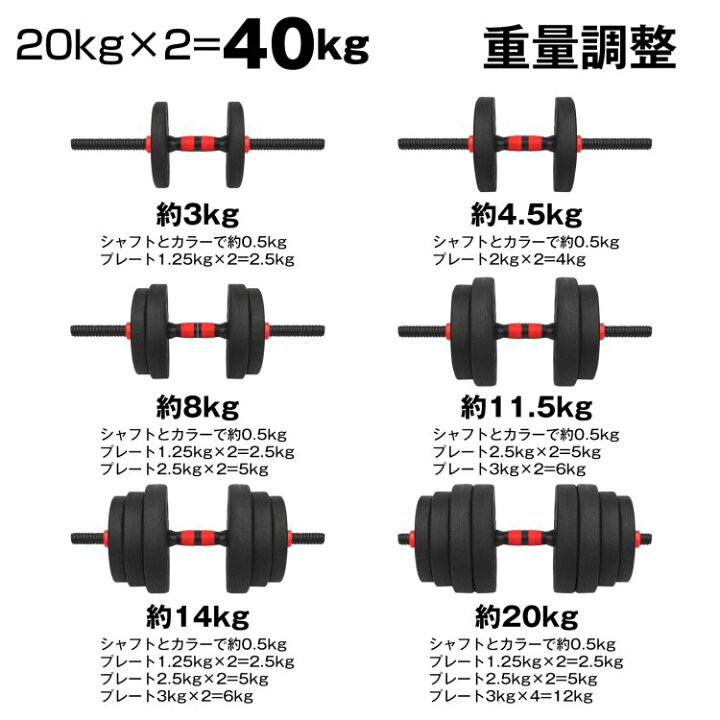 楽天市場】【数量限定☆最大90%オフ】可変式ダンベル ダンベル 可変式 