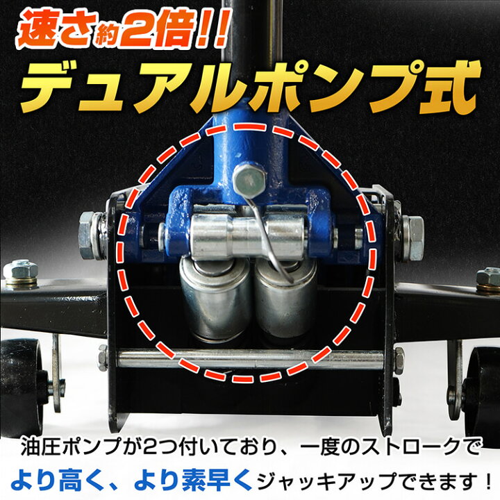 楽天市場】ガレージジャッキ 油圧式 低床 フロアジャッキ 3t ジャッキ 