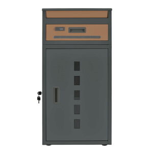 宅配ボックス 115L 宅配ロッカー 配達ボックス 宅配ポスト 宅配BOX 後付け 戸建 2段 大容量 施錠 屋外 荷物受け メール便 宅配便 郵便 ポスト一体型 置き型 印鑑入れ 北欧 ポスト付き 置き配 115L