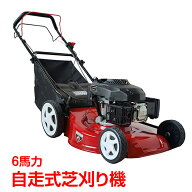 【先着半額・全品CP】自走式芝刈り機 自走式 6馬力 エンジン 草刈機 時短 コンパクト 集草袋 楽 お庭 公…