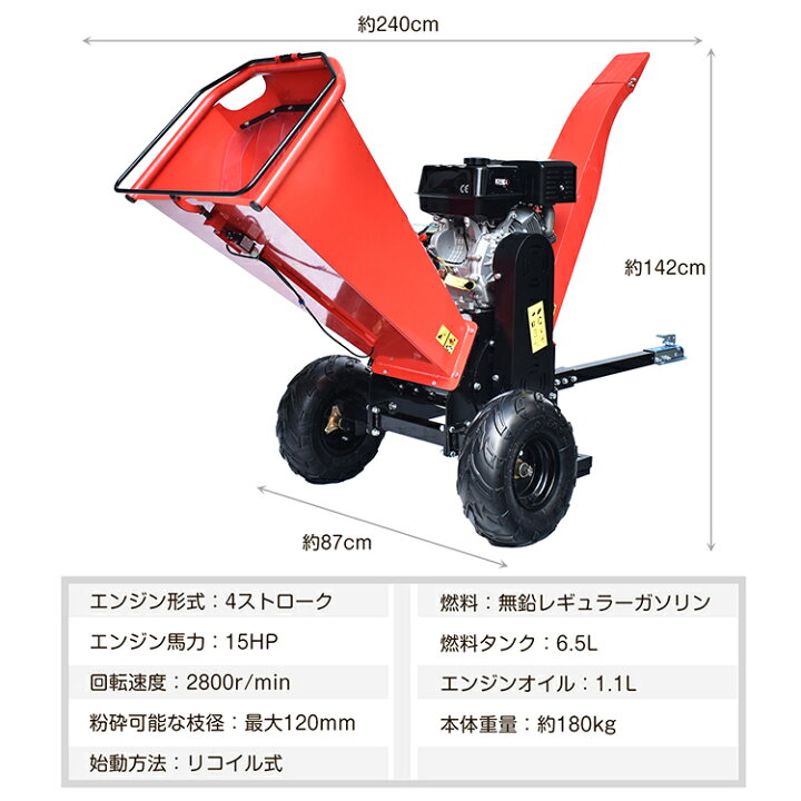 楽天市場】【数量限定☆最大90%オフ】エンジン式 粉砕機 最大粉砕径 