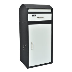 \48時間限定!5%オフCP/宅配ボックス 大型 大容量 110L ポスト一体型 郵便 メール 印鑑ホルダー付き スタンド 鍵付き ダイヤルロック ワンタッチロック レターパック ネコポス 置き配 一戸建