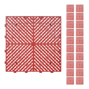 ガレージタイル 同色 20枚 セット フロアタイル 厚さ2.5cm 40cm 頑丈 耐荷重10t 倉庫 タイル ガレージマット 床タイル ガレージ 床 マット フロアマット リノベ 車庫 バイクガレージ 駐車場 バイ