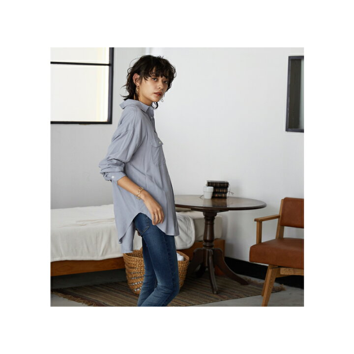 楽天市場 Omnes レーヨンとろみビッグシャツ レディース とろみシャツ カジュアル フリーサイズ 長袖 きれいめ Haptic ハプティック Aクーポン対象 Etfil エトフィル