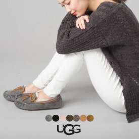 【限界値引き!在庫一掃セール開催中】UGG モカシン レディース アグ DAKOTA ダコタ 5612 1106877 秋冬 正規品 リボン ボアモカシン ルームシューズ シープスキン