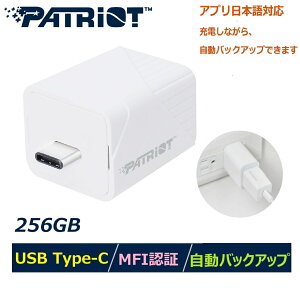 Patriot iLuxe Cube 256GB USB 3.2 GEN 1^CvC APPLE MFIF ʐ^Ɠ掩obNAbv eʕs Apple iPhoneΉ ANZT[ _PI256GCUW30C