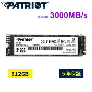 Patriot Memory P320 512GB M.2 2280 PCIe Gen3x4 NVMe SSD_Internal Solid State Drive_^/m[gp\R m[gPC _P320P512GM28