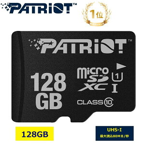 Patriot Memory microSD LX SERIES 128GByClass10 UHS-1 Full HD rfI^z}CNSDJ[h/AndroidX}[gtHƃ^ubgΉ/g/J/rfI_PSF128GMDC10