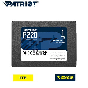 Patriot Memory SSD P220 1TB SATA3 Internal 2.5" ^SSD 2.5C` m[gp\R m[gPC fXNgbv ubN_P220S1TB25
