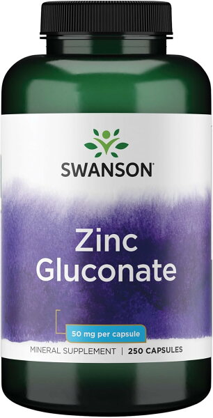 Swanson スワンソン グルコン酸亜鉛 亜鉛 50mg 250カプセル 大容量 ミネラル 亜鉛サプリ 男性 サプリ サプリメント 栄養補助食品 海外サプリ アメリカ 健康維持