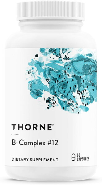 Thorne ソーン Bコンプレックス#12 ビタミンB群 活性型ビタミンB12・葉酸配合 60カプセル ビタミンB12 葉酸 サプリ サプリメント 栄養補助食品 海外サプリ アメリカ 健康維持