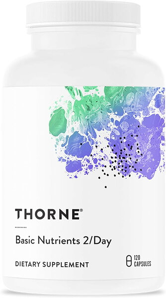 Thorne ソーン ベーシックニュートリエンツ 2/Day マルチビタミン ミネラル 第三者機関認証済み グルテン・乳・大豆不使用 120カプセル 大容量 サプリ サプリメント 栄養補助食品 海外サプリ アメリカ 健康維持