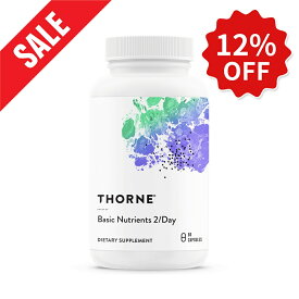 【期間限定12%OFF】Thorne ソーン ベーシックニュートリアント 2/Day マルチビタミン ミネラル 総合ビタミン 60カプセル 栄養補給 サプリ サプリメント 栄養補助食品 海外サプリ アメリカ 健康維持