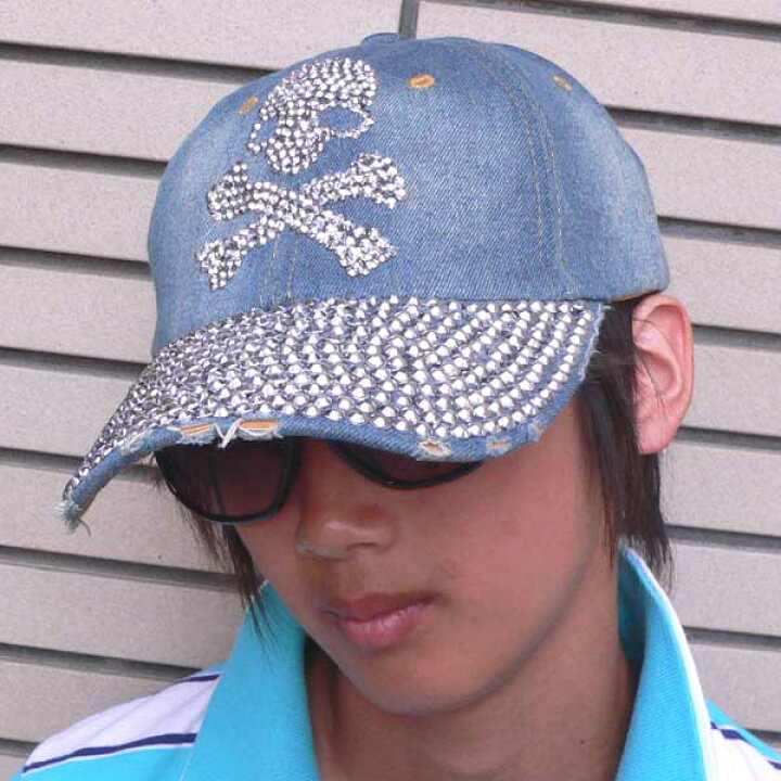 楽天市場 キャップ ラインストーン 帽子ラインストーンキラキラでカッコいい 男女兼用 キャップ メンズ レディースcapキャップ ダメージ加工 つば長め スカル ドクロ ラインストーン ビンテージ加工 クリスマスプレゼント 子供 女の子 3歳 4歳 5歳 6歳 子供