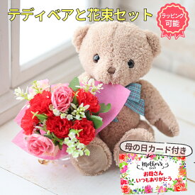 母の日 花 ギフト 花束 早割 送料無料 カーネーション 2026 ぬいぐるみ花束セット プレゼント 花以外 そのまま飾れる ブーケ 誕生日 バラ 花瓶いらず スタンドブーケ 花 50代 60代 70代 80代 フラワー アレンジメント