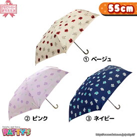 【折りたたみ傘 55cm】ガーリッシュフラワー 【耐風骨＆グラスファイバー骨】14260 かさ アンブレラ umbrella レディース キッズ ジュニア 女性 まとめ買い パティズ [あす楽] 140size