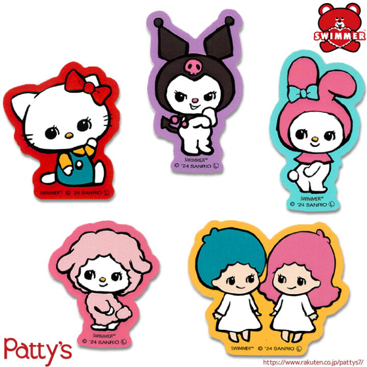 楽天市場】【サンリオ】SWIMMER×SANRIO CHARACTERS ステッカー 