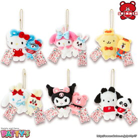 【スイマー】SWIMMER×SANRIO CHARACTERS マスコット【SWIMMER】475335-477877 キティ マイメロ プリン シナモ クロミ ポチャッコ マスコットホルダー ボールチェーンマスコット ぬいぐるみ キーホルダー サンリオキャラクターズ コラボ パティズ [あす楽] -サンリオ-