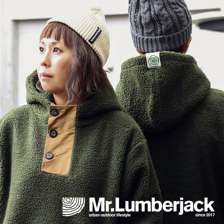 楽天市場 パーカー アノラック プルオーバー ボア フリース ヘンリー 配色ナイロン 切り替え アウトドア 生地切替 レディース メンズ メンズライク 秋 冬 アウター 無地 Paty Mr Lumberjack ｐａｔｙ