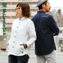 【予約販売】シャツ 長袖 CPO 丸襟 袖ラインリブ 切り替え 綿100% 肉厚 オックス ワンポイント 刺繍 ポケット スナップボタン メンズ レディース 長...