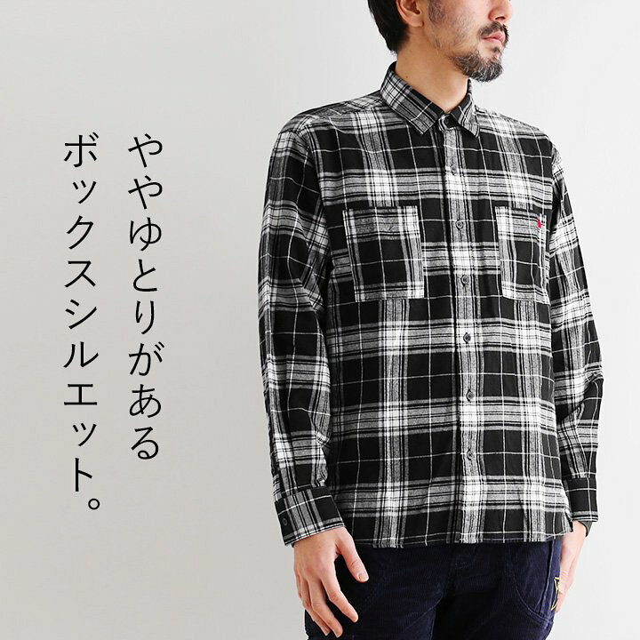 楽天市場】ゆったりシャツ チェックシャツ マドラス ブロック オンブレ 