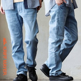 KRIFF MAYER クリフメイヤー クライミングパンツ メンズ レディース ストレッチ 動きやすい しっかり 丈夫 ウエストゴム ウェイビングベルト テーパード デニム 裾裏アクセント アメカジ カジュアル メンズライク パティ