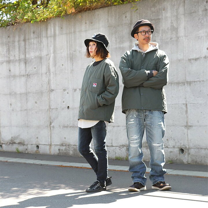 楽天市場 アウター ジャケット ブルゾン 長袖 無地 シンプル キルト 綿 ナイロン ポリエステル ビッグシルエット カジュアル ストリート メンズライク レディース メンズ G ブラック 大きいサイズ Ben Davis ベンデイビス ｐａｔｙ