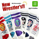 gym master ジムマスター ソックス メンズ レディース 靴下 メンズ レディース 肉厚 ミドル丈 キャラクター 覆面レスラー ライン ズレにくい リブ切り替え パイル使い おしゃれ かわいい カジュアル ミドルソックス アウトドア キャンプ パティ 【メール便25】