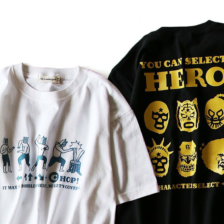 楽天市場 Tシャツ 半袖 メンズ レディース 綿100 マスクマン アフロマン タイガーマスク ヒーロー 薪割り バックプリント 丸胴 大人 カジュアル 大きいサイズ ゆったり かっこいい ティーシャツ クルーネック Tee 夏 白 黒 トップス Paty パティ Mr Lumberjack ｐａｔｙ