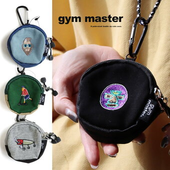 ジムマスター(gymmaster) ケース コインケース ポーチ ミニポーチ 小物入れ   ダブルジップ ストラップ付き PATY パティ  