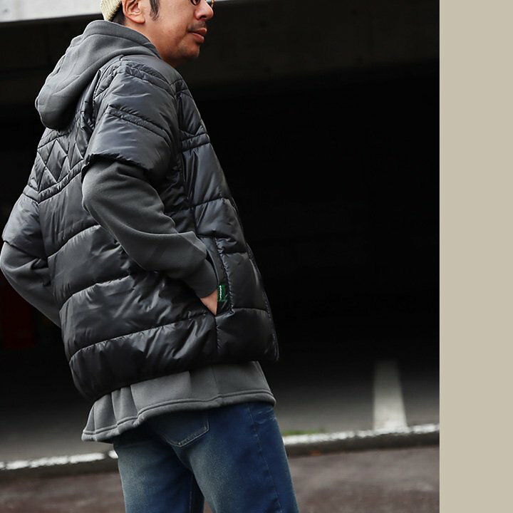 楽天市場】シンサレート ダウン ジャケット 半袖 メンズ レディース 