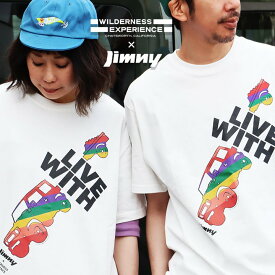 Tシャツ 半袖 メンズ レディース コラボ SUZUKI公認 Jimny ジムニー バックプリント 綿100％ 度詰め天竺 ゆったり カジュアル ヴィンテージ風 プレゼント 贈り物 PATY パティ WILDERNESS EXPERIENCE ウィルダネスエクスペリエンス