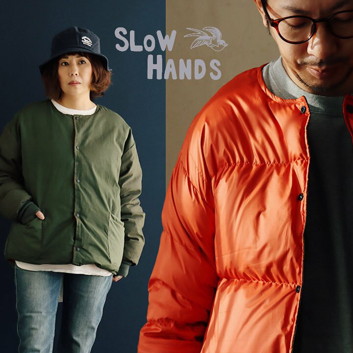 楽天市場】SLOW HANDS スローハンズ ダウン ジャケット メンズ 