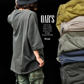 オールズ(OAR'S) かっこいい チュニック 7分袖 夏 綿100％ コットン 着やせ tシャツ ボートネック ワイド 袖リブ スリット パティ オールズ