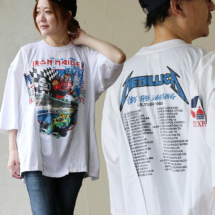 楽天市場】Tシャツ 5分袖 クルーネック メンズ レディース バンドT 
