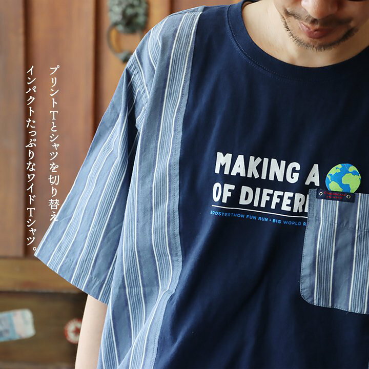 楽天市場】Tシャツ 5分袖 メンズ レディース クルーネック プリント 