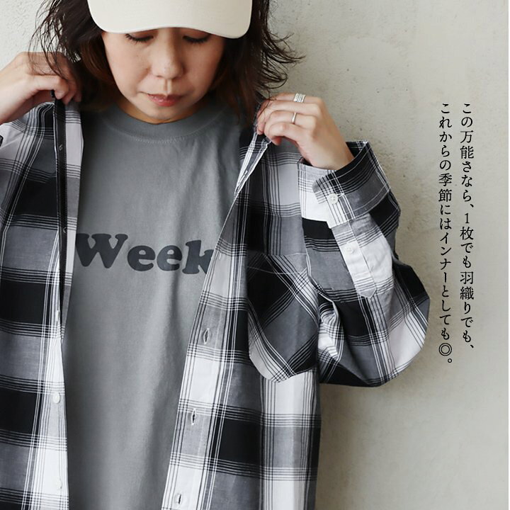楽天市場】シャツ 7分袖 メンズ レディース チェック柄 ギンガム 