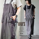 サロペット スカート マキシ丈 かっこいい レディース リメイク 古着 風 ライン拾わない 体系カバー ビッグポケット 肩ひも落ちない しっかり 丈夫 メンズライク ワーク 大人 カジュアル パティ OAR’S オールズ