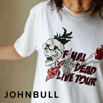 ジョンブル(Johnbull) ジョンブル tシャツ 半袖 しっかり 丈夫 コットン 綿100％ カジュアル バンドT ツアーT バック プリント