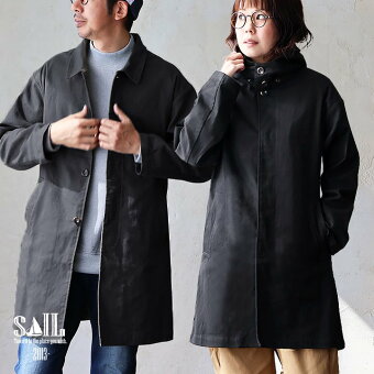 コート ステンカラーコート ミドル丈 ゆったり 裏地付き 着痩せ しっかり 丈夫 軽い すっきり 体型カバー フード 取外し可 