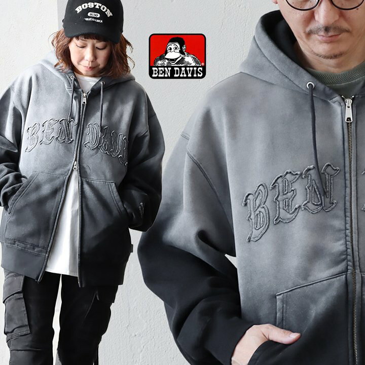 楽天市場】BEN DAVIS ベンデイビス パーカー ジップパーカー 長袖 