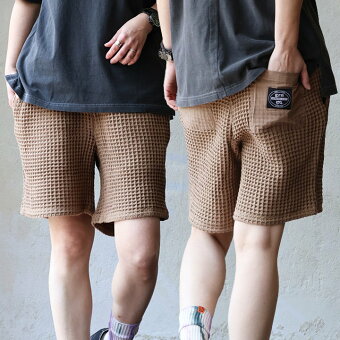 ジーアールエヌ(grn) パンツ ショートパンツ イージー ワッフル 綿100 コットン リップストップ 通気性 涼しい ゆったり パティ