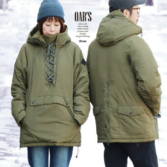 オールズ(OAR'S) 中綿ジャケット ジャケット 斜めジップ ダブルジップ 袖リブ 軽い 撥水 中綿 冬 ポケット ミリタリー パティ