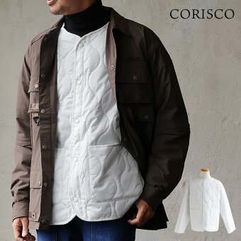 コリスコ(CORISCO) アウター ブルゾン ライナー ノーカラー 重ね着 ポリエステル 中綿 暖かい 軽い キルティング パティ