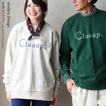 モデムデザイン(modem Design) スウェット トレーナー 長袖 クルーネック 刺繍 ロゴ 綿100 裏毛 日本製 パティ モデムデザイン